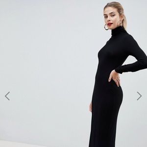 *LAST CHANCE* High Neck Ribbed Maxi Dress